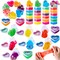 JOYIN 30 Valentines Day Clear Slime Hearts for Kids Valentine Classroom Exchange, Valentine Party Favors, Gift Exchange